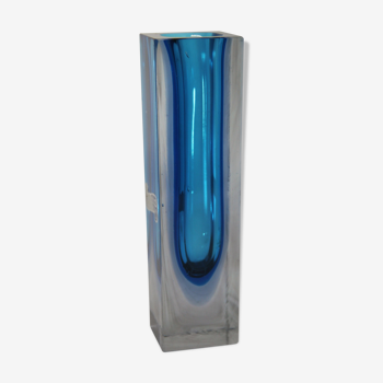Murano glass blue Sommerso vase