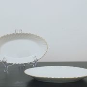 Two porcelain raviers signed Ph. Deshoulieres