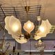 Beautiful chandelier, leaf type, Železny Brod Sklo ZBS, Czechoslovakia, 1970s.