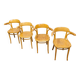 Set of 4 bistro armchairs with armrests from the 1960s.