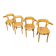 Set of 4 bistro armchairs with armrests from the 1960s.