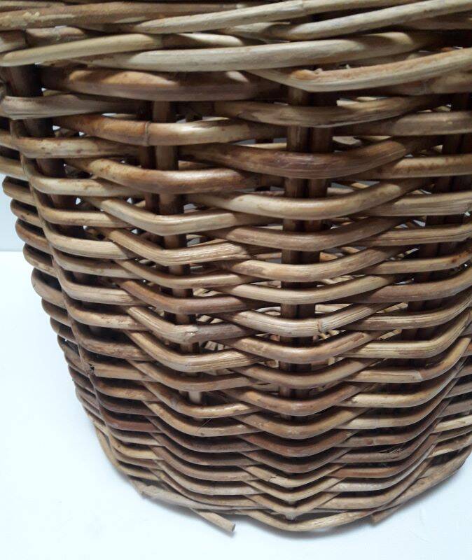 High basket 55cm round rattan old