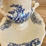 Blue iron earth gravy boat