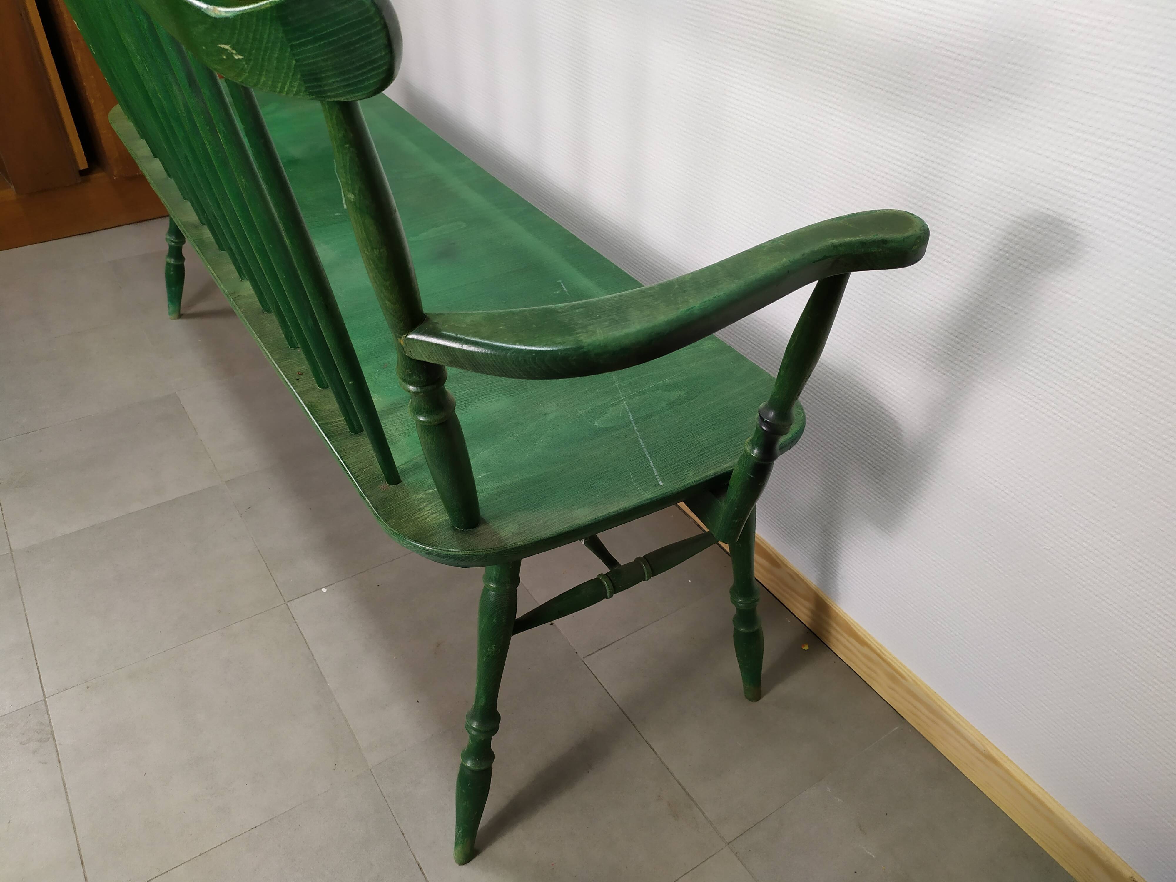 Former wooden bistro bench