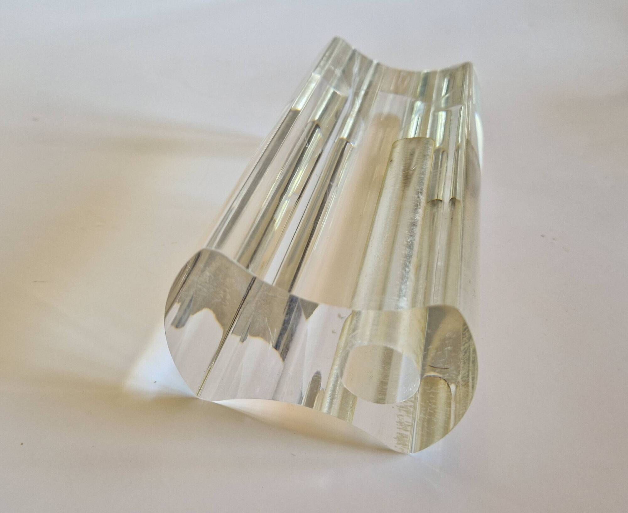 Lucite soliflore vase guzzini eo vintage 1970
