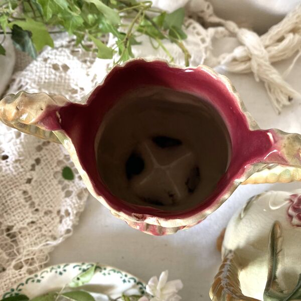 Paire de vases en barbotine, garniture de cheminée art nouveau