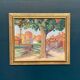 Original Mid Century Swedish Oil On Canvas – “Obscured By The Tree” By Rikard Erikson – Framed 55 × 47 Cm (21.7" × 18.5")