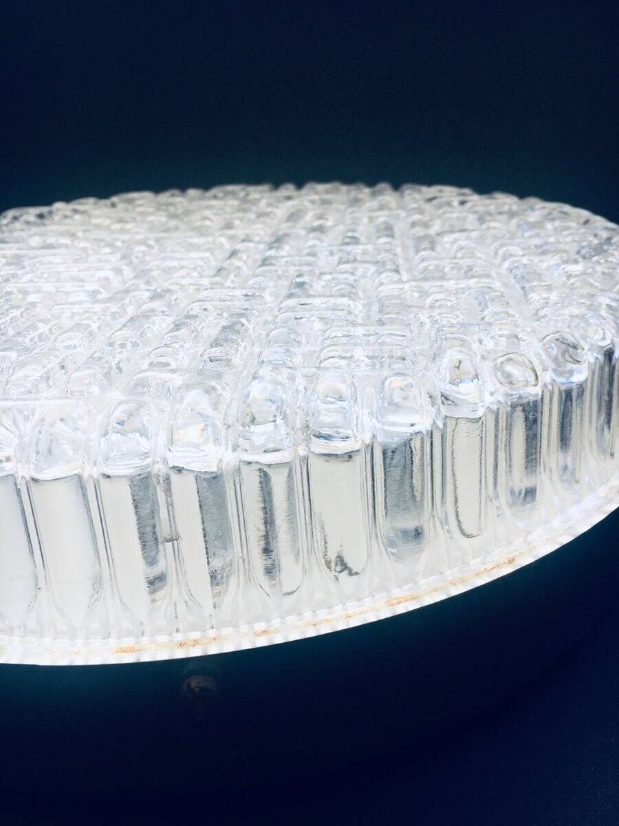 Space Age Glass Sconce Wall Lamp by Glashütte Limburg, 1960s