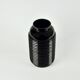 Modernist art deco vase in black glass
