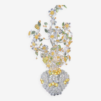 Vase et bouquet en perles , pièce unique