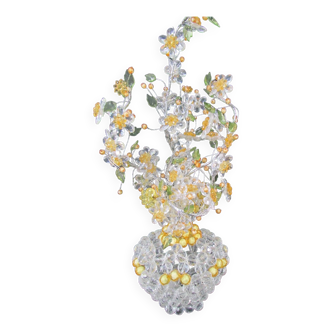 Vase et bouquet en perles , pièce unique