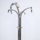 Italian design coat rack (H170) – travertine base & gunmetal chrome