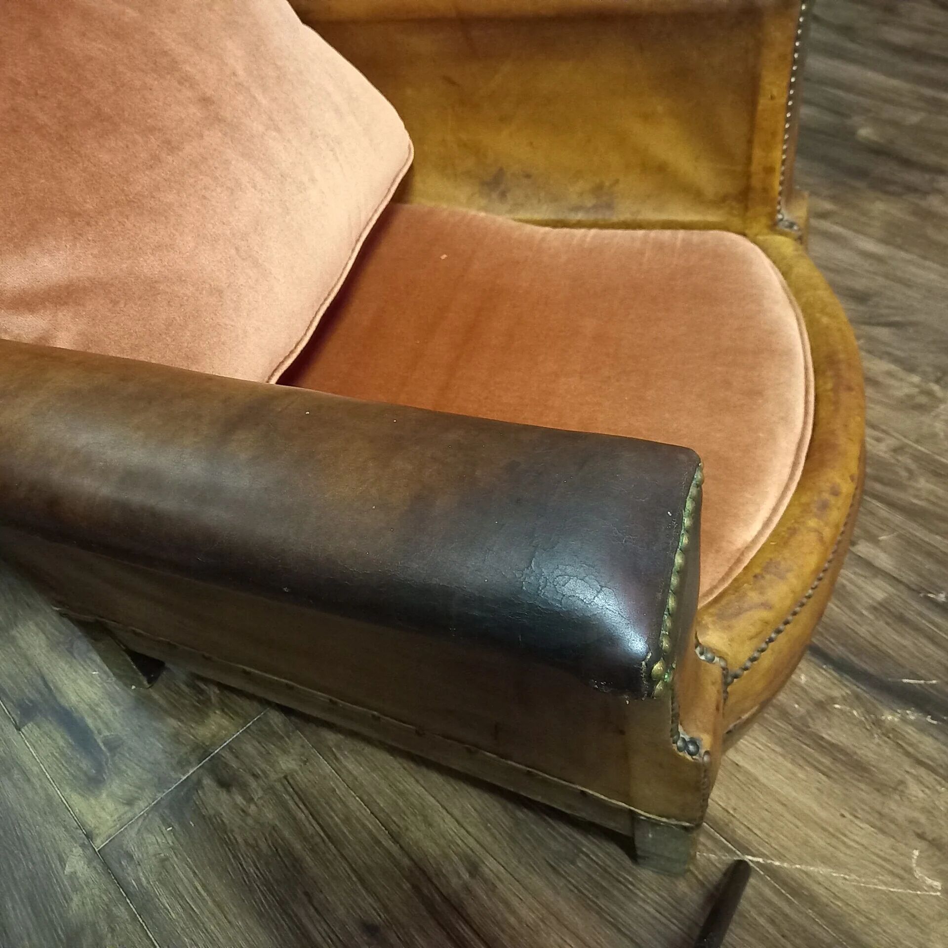 French leather armchair – Art Deco ca. 1915-1920