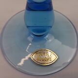 Blue blown glass soliflore 24cm