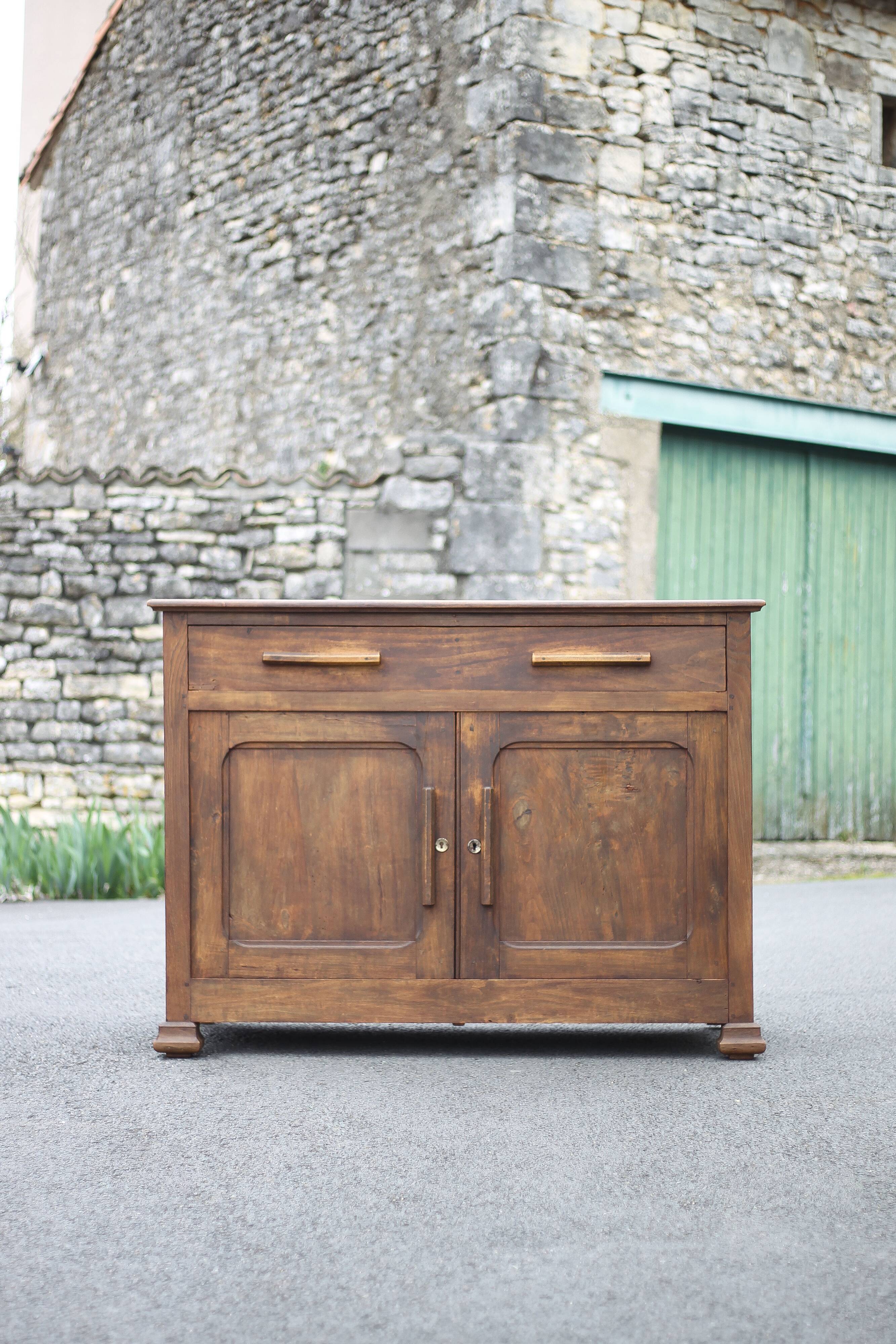 Buffet bas en bois bahut meuble de rangement, meuble ancien