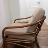 Two rattan armchairs from the 1970s, Scandinavia