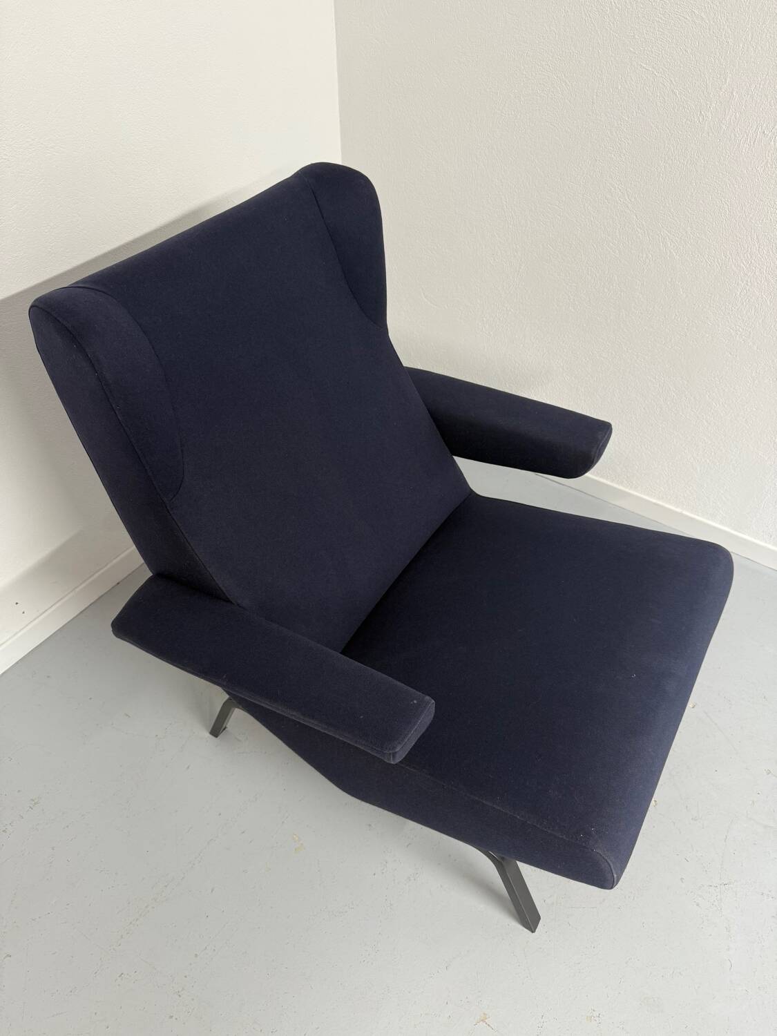Archi Ligne Roset armchair, Pierre Paulin design, CM 195 HD, vintage blue