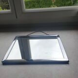Barber mirror with chain.