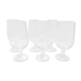 Set de 6 verres estampillés Lalique