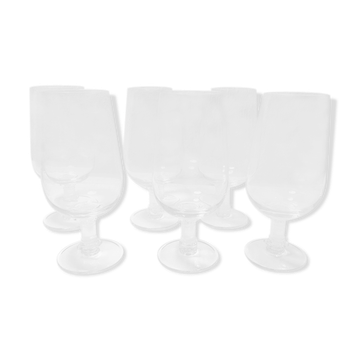 Set de 6 verres estampillés Lalique