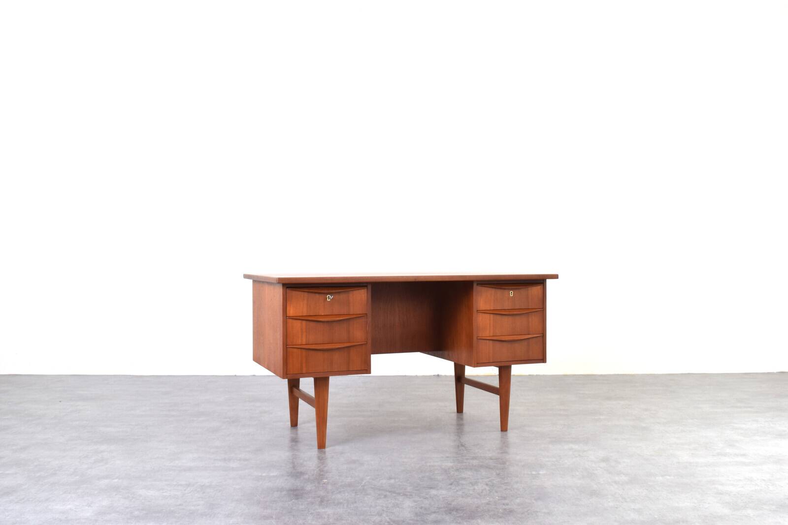 Mid-Century Danish Teak Executive Desk, 1960s.