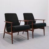 Fauteuil Henryk Lis en boucle noire 1960