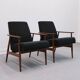 Henryk Lis armchair in black boucle 1960