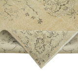 Handwoven unique anatolian beige carpet 212 cm x 300 cm