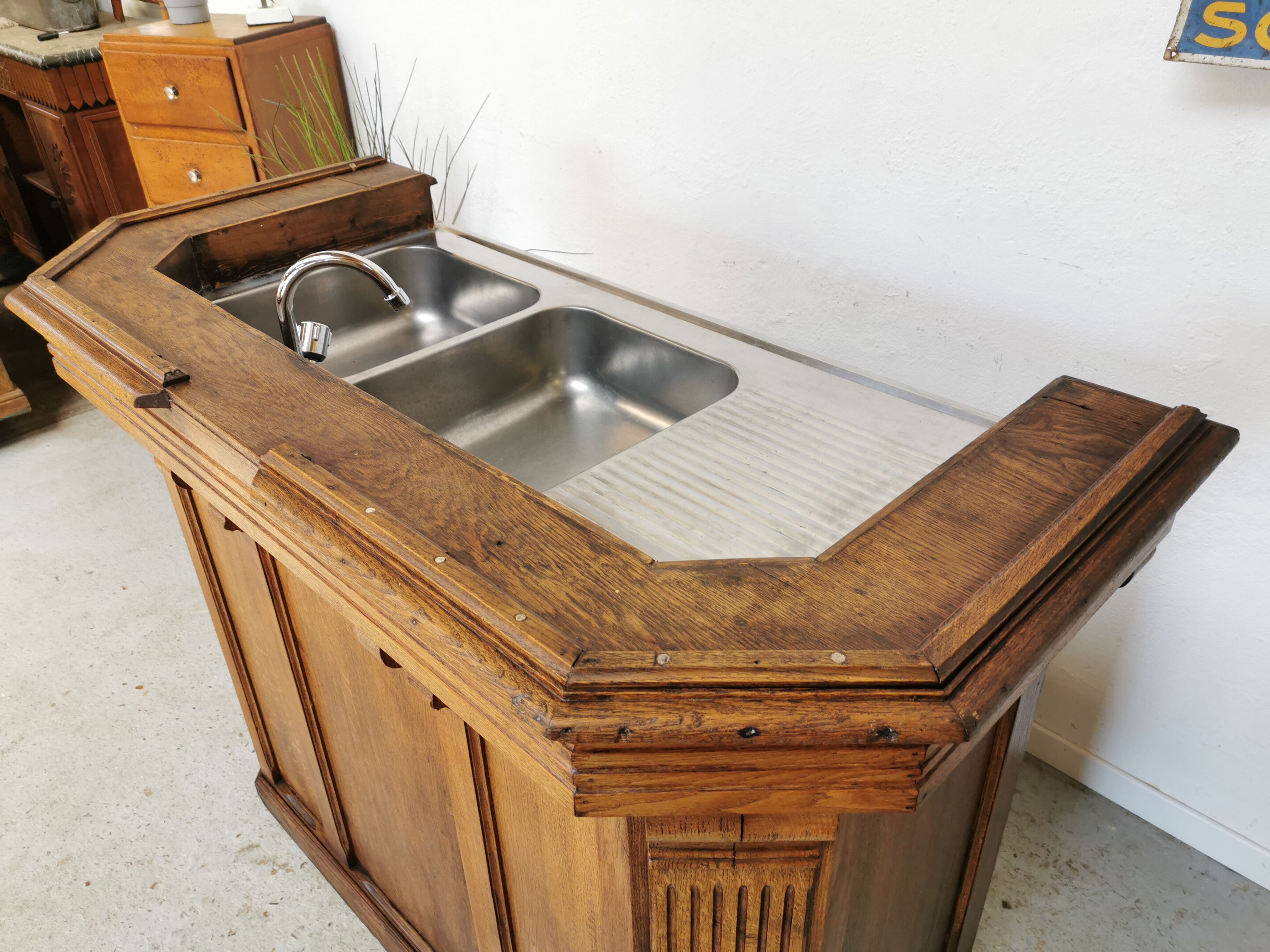 Former bistro bar counter