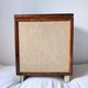 Burlap chest and varnished wood