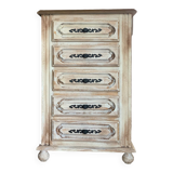 Storage unit - Solid wood chest of drawers - Patinated