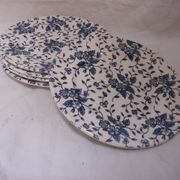 5 Royal Tudor dessert plates, English porcelain