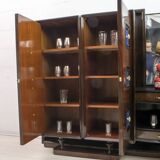 Guglielmo Ulrich Rare Mid-Century Modern Italian Walnut Bar Cabinet, 1940s