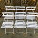 Suite de 6 chaises de jardin pliantes en lattes