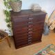 Meuble de métier d’architecte vintage en bois