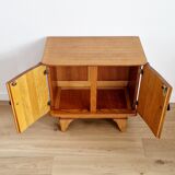 Low sideboard 2 doors art deco oak