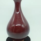 Vase China ceramic ox blood H. 32cm