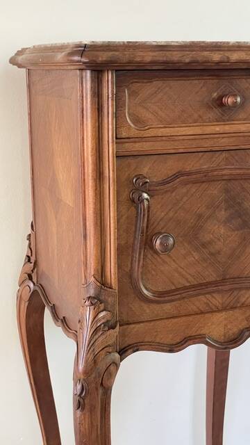 TABLE de Chevet Style Louis XV MARBRE