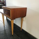 Vintage asymmetrical bedside table