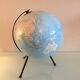 Girard and Barrère terrestrial globe on tripod base / vintage 50s-60s