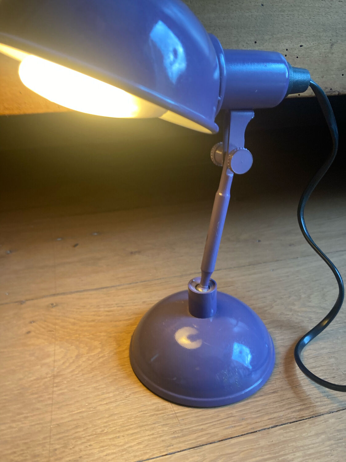 Purple desk lamp