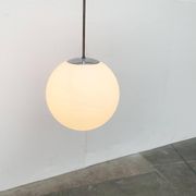 Vintage German space age glass ball pendant lamp by Limburg.