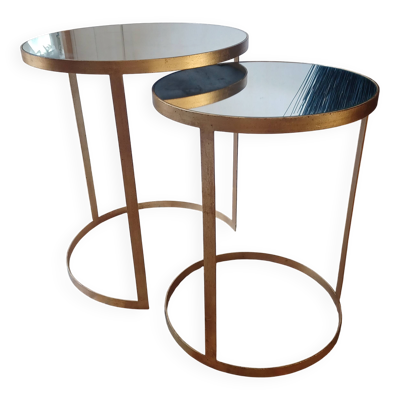Tables gigogne miroir design
