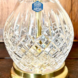 Crystal lamp stand | round diamond cut crystal lamp | stuart crystal lamp
