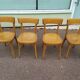Lot de 4 chaises de bistrot en bois