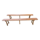 Two solid wood benches