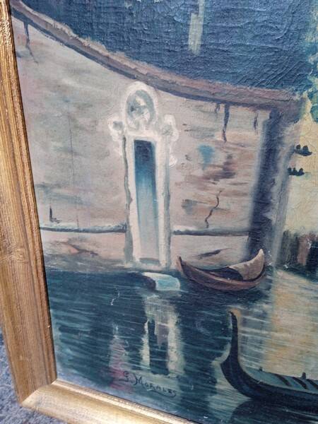 Venetian school view of Venice oil painting on canvas