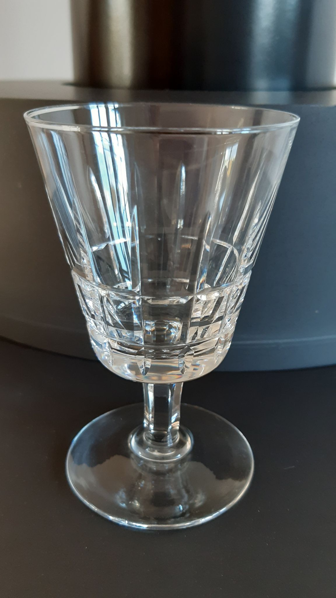 Set of 8 wine glasses Cristallerie de Lorraine 50s