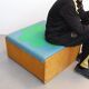 Coffre-pouf à fleur Terence Conran Prisunic 1968