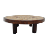 Table basse en céramique de Roger Capron modèle Herbier